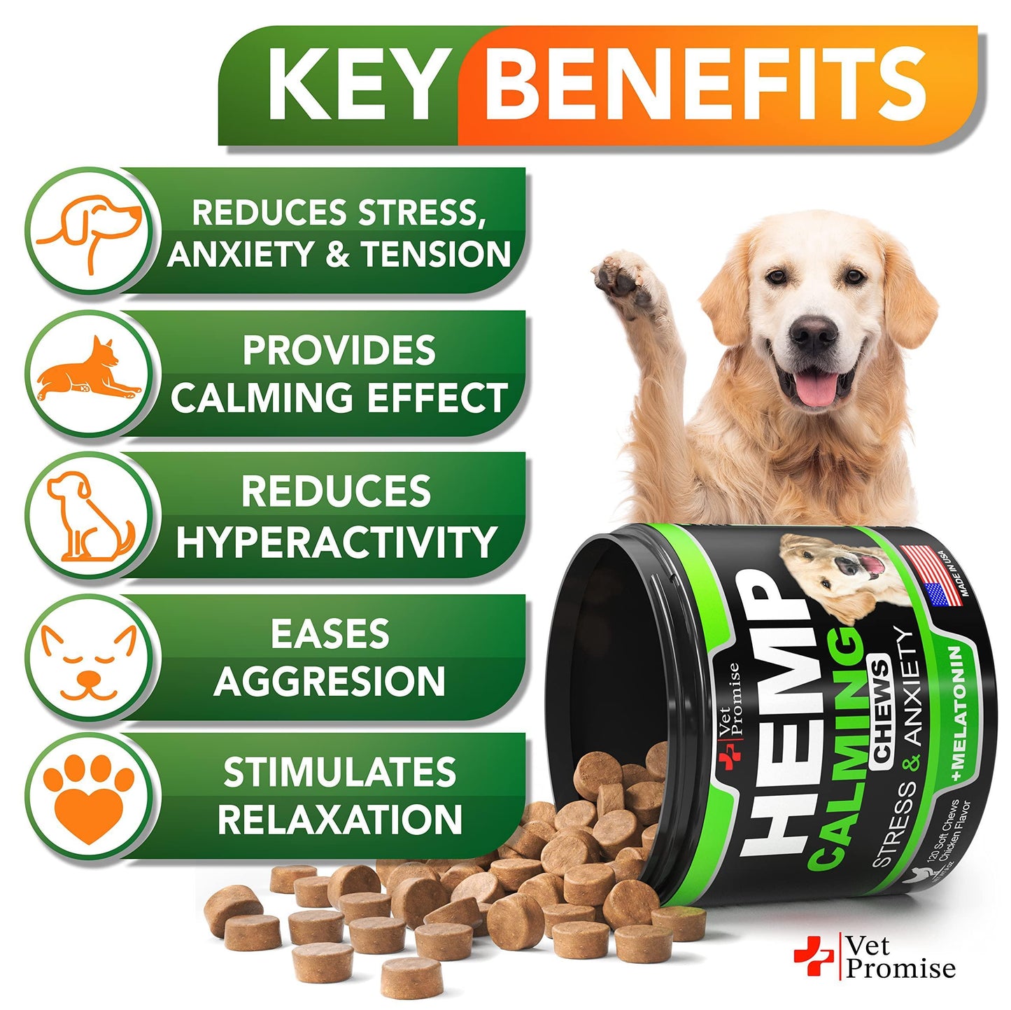 Hemp Calming Chews for Dogs with Anxiety and Stress   Dog Calming